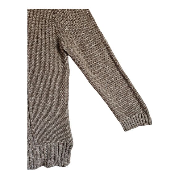 LAUREN RALPH LAUREN Petite PS PM Cable Knit Sweater Gold Metallic 3/4 Sleeve 34" - Picture 5 of 8